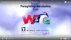 FAI WAG solo 2015 Dubaï paragliding aerobatics