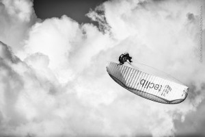 Lake Annecy France, August 28, 2014: french paragliding aerobatic championship
